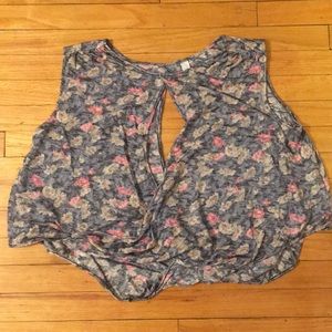 Free people floral flowing shirt